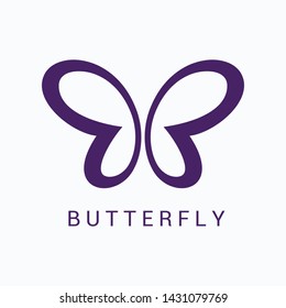 Abstract Butterfly logo template.simple Vector logo illustration