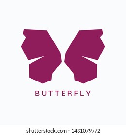 Abstract Butterfly logo template.simple Vector logo illustration