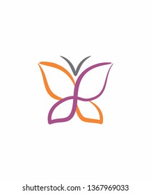Abstract Butterfly Logo Vector 006