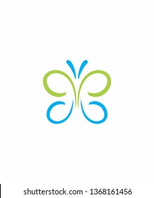 Abstract Butterfly Logo Vector 009