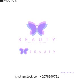 Resumen del vector del logotipo de la mariposa. Insulto creativo 