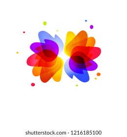 Abstract butterfly logo. Vector illustration.