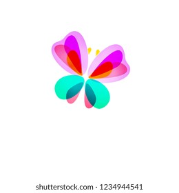 Abstract butterfly logo. Vector illustration.