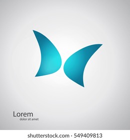 Abstract butterfly logo. Vector illustration.