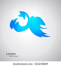 Abstract butterfly logo. Vector illustration.