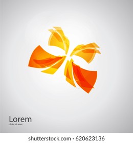 Abstract butterfly logo. Vector illustration.