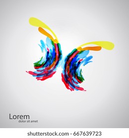 Abstract butterfly logo. Vector illustration.