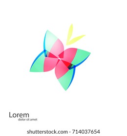 Abstract butterfly logo. Vector illustration.