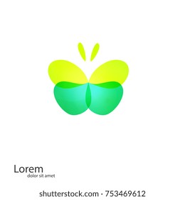 Abstract butterfly logo. Vector illustration.