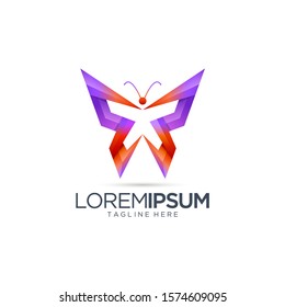 Abstract Butterfly Logo Vector Template