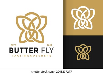 Abstract Butterfly Modern Logo Design Vector Illustration Template