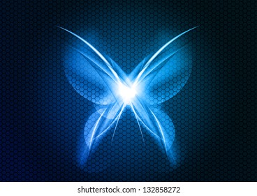 abstract butterfly on the dark background
