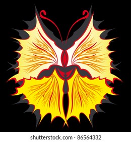 abstract butterfly on isolated background. Illustration