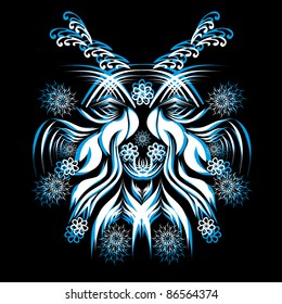 abstract butterfly on isolated background. Illustration