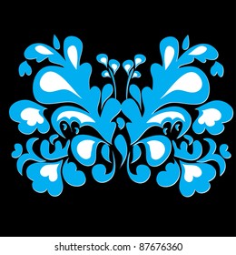 abstract butterfly on isolated background. Illustration