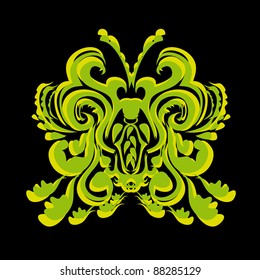 abstract butterfly on isolated background. Illustration