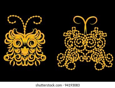 abstract butterfly on isolated background. Illustration
