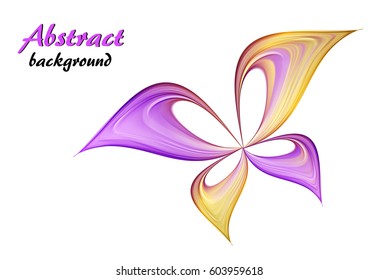 Abstract butterfly on white background