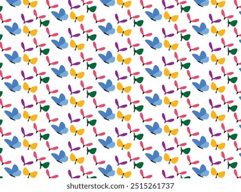 Diseño de patrón Abstractas y mariposa