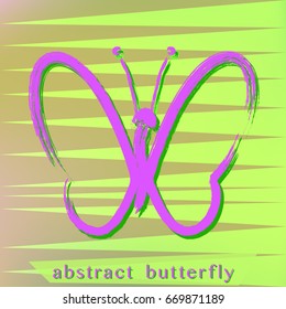 Abstract butterfly pink