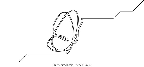 Perfil de borboleta abstrato com ênfase de linha contínua técnica