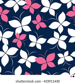 Abstract butterfly seamless vector pattern