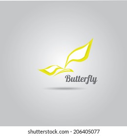 Abstract butterfly shape