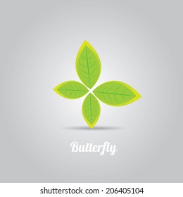 Abstract butterfly shape