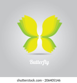 Abstract butterfly shape