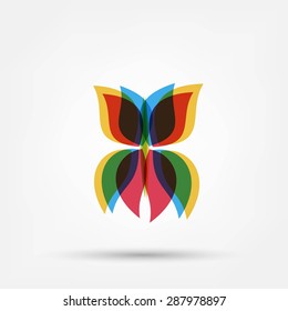 Abstract butterfly shape