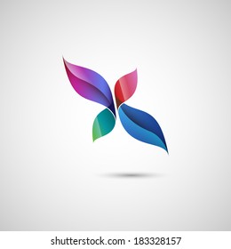 Abstract butterfly shape, eps10 vector