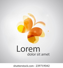 Abstract butterfly shape. Abstract SPA Health beauty logo template. Business abstract logo. As sign, symbol, web, label. Vector illustration.