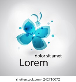 Abstract butterfly shape. Abstract SPA Health beauty logo template. Business abstract logo. As sign, symbol, web, label. Vector illustration.