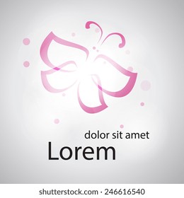 Abstract butterfly shape. Abstract SPA Health beauty logo template. Business abstract logo. As sign, symbol, web, label. Vector illustration.