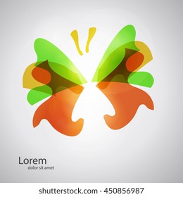 Abstract butterfly shape. Abstract SPA Health beauty logo template. Business abstract logo. As sign, symbol, web, label. Vector illustration.