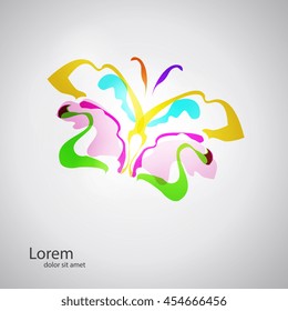 Abstract butterfly shape. Abstract SPA Health beauty logo template. Business abstract logo. As sign, symbol, web, label. Vector illustration.