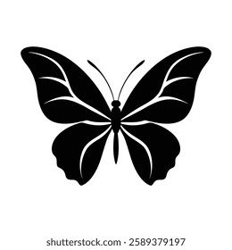 Abstract Butterfly Silhouette Vector Graphic for Design Projects