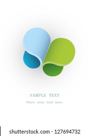 Abstract butterfly symbol . Eps10 .Image contain transparency and various blending modes
