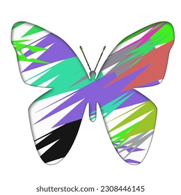 abstract butterfly in various colors
