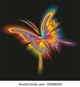 Abstract butterfly. Vector.