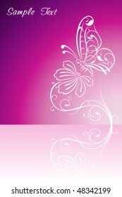 Abstract butterfly vector. Also available in raster.