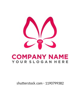 Abstract butterfly vector design represents beauty salon, spa, signs and symbols.