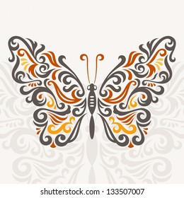 Abstract butterfly, vector illustration