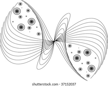  ilustración vectorial de mariposa abstracta