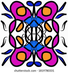 ilustración vectorial de mariposa abstracta sobre fondo blanco