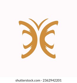 Abstract butterfly vector logo design by za design