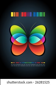 abstract butterfly vector poster template.