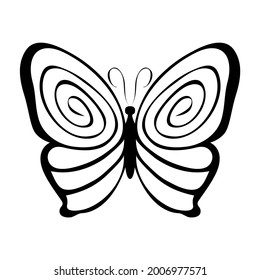 abstract butterfly vector template design.butterfly vector in black and white color. logo template, minimal, vector, simplified object- illustration
