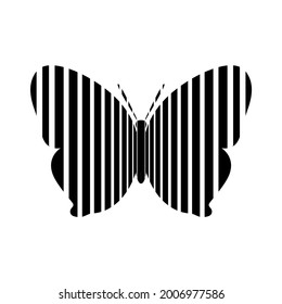 abstract butterfly vector template design.butterfly vector in black and white color. logo template, minimal, vector, simplified object- illustration