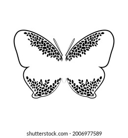 abstract butterfly vector template design.butterfly vector in black and white color. logo template, minimal, vector, simplified object- illustration